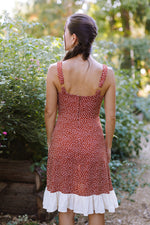 Gemma Dress in Rust Floral and Oat