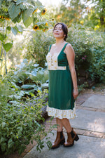 Gemma Dress in Green Poppy