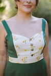 Gemma Dress in Green Poppy