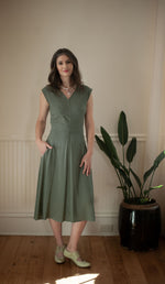 Xena Dress in Sage Green Challis