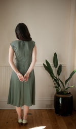 Xena Dress in Sage Green Challis