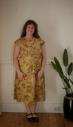 Xena Dress in Mustard Marigold Linen