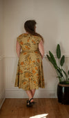 Xena Dress in Mustard Marigold Linen