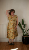 Xena Dress in Mustard Marigold Linen