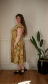 Xena Dress in Mustard Marigold Linen