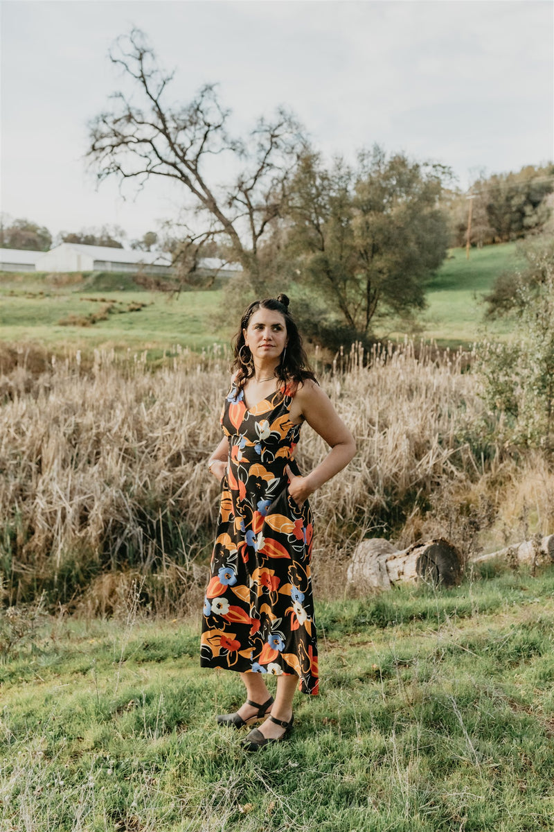 Meadow Dress in Abstract Floral