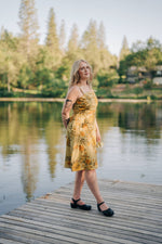 Uriah Dress in Mustard Marigold Linen