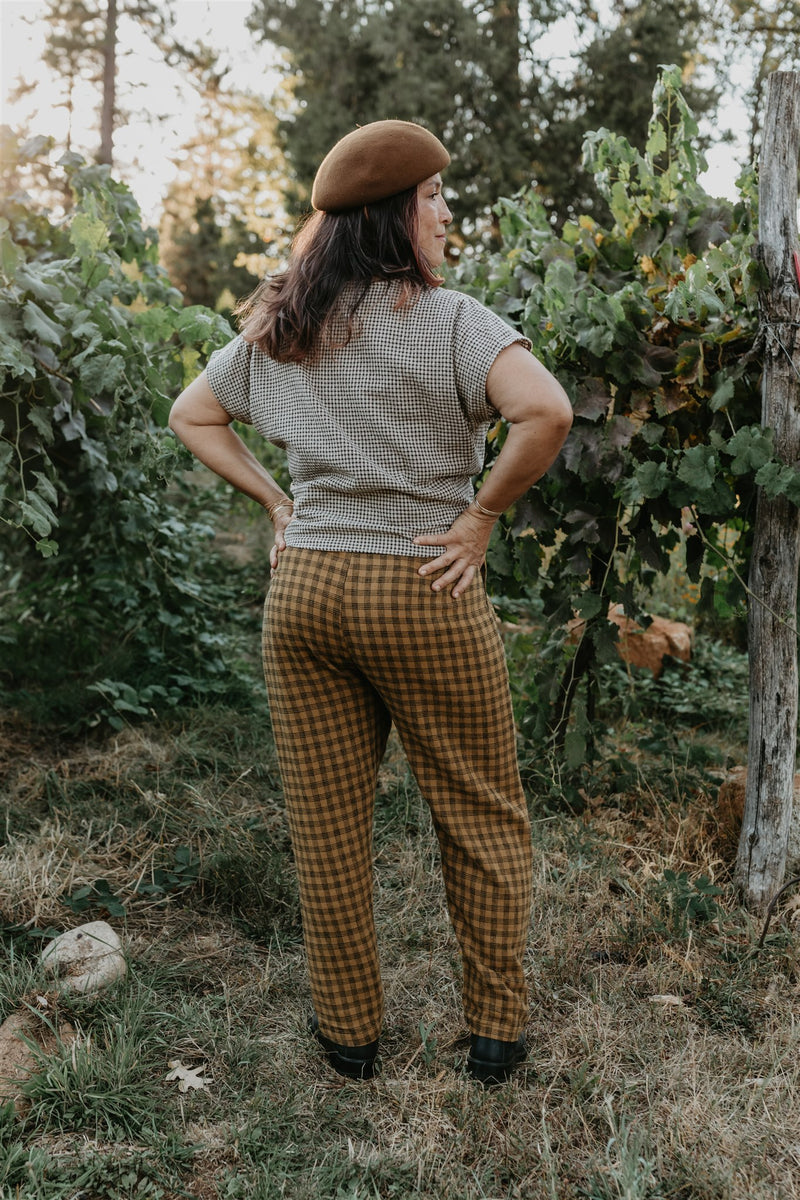 Perfect Pant in Brown Checker