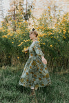 Prairie Dress in Slate Marigold