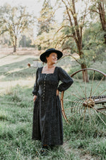 Prairie Dress in Black Dot