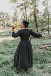 Prairie Dress in Black Dot