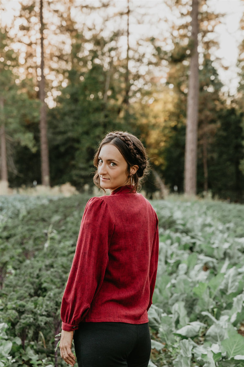 Jane Jacket in Ruby Checker