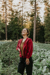 Jane Jacket in Ruby Checker