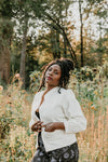 Jane Jacket in Textured White