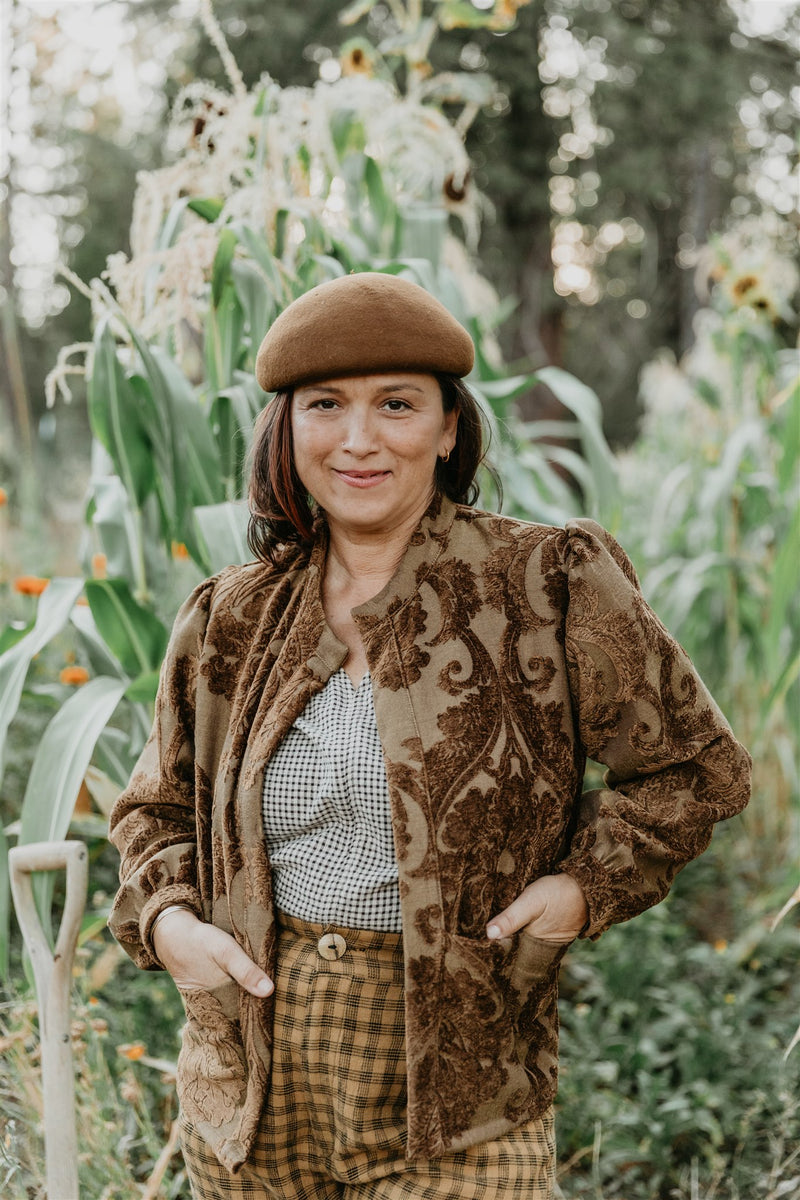 Jane Jacket in Bronze Jaquard