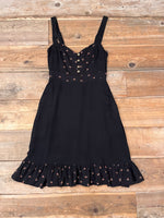 Gemma Dress in Black and Floral