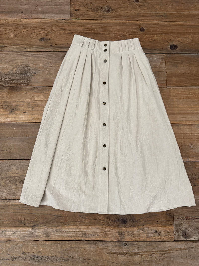 Trices Skirt in Oat Cotton Crinkle