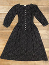 Prairie Dress in Black Dot