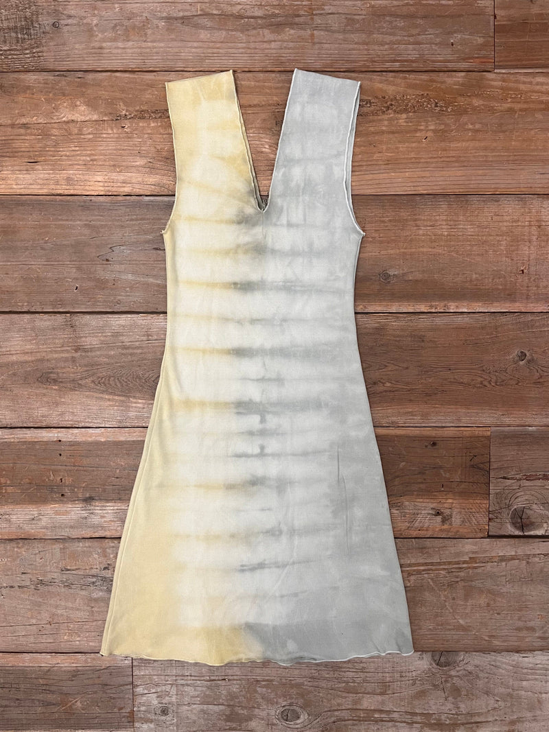 Field Day Dress 1 (XS/S)#1 Botanically Dyed Slinky Dresses with Marigold and Shiso