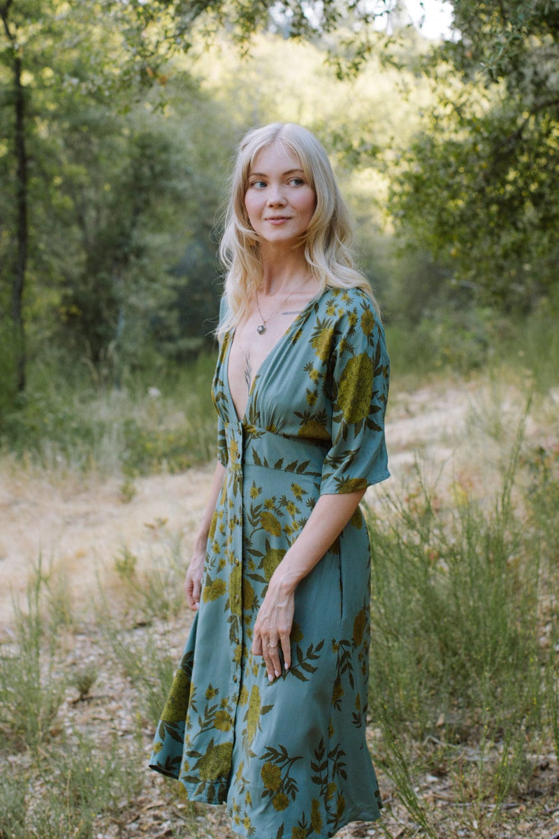 Field Day Dress Finley Dress in Slate Marigold