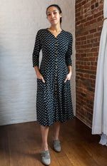 Field Day Dress Fiona Dress in Black Floral Crepe