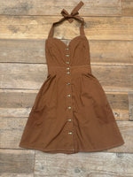 field day Dress Medium / Milk Chocolate Bedding Dress one of a kind in Medium