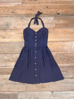 Field Day Dress Navy / XLarge Bedding Dress one of a kind in XLarge