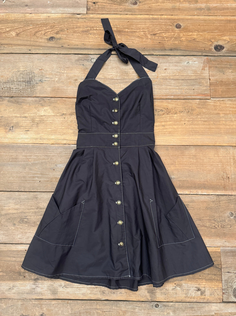 field day Dress Small / Black Bedding Dress one of a kind in Small