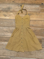 field day Dress Small / Coffee Fish Bone Bedding Dress one of a kind in Small