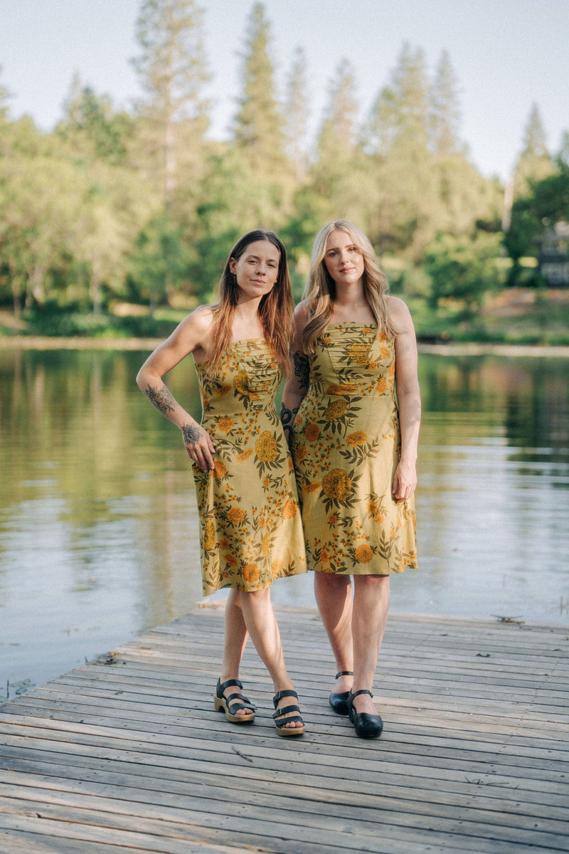 Field Day Dress Uriah Dress in Mustard Marigold Linen