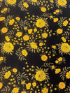 Field Day Fabric Black Marigold twill cotton (48" wide) Fabric by the Yard