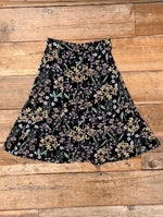 Field Day Skirt Bae Skirt in Black Herbal Challis