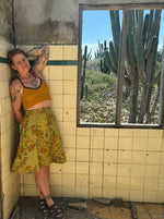 Field Day Skirt Bae Skirt in Mustard Marigold Linen