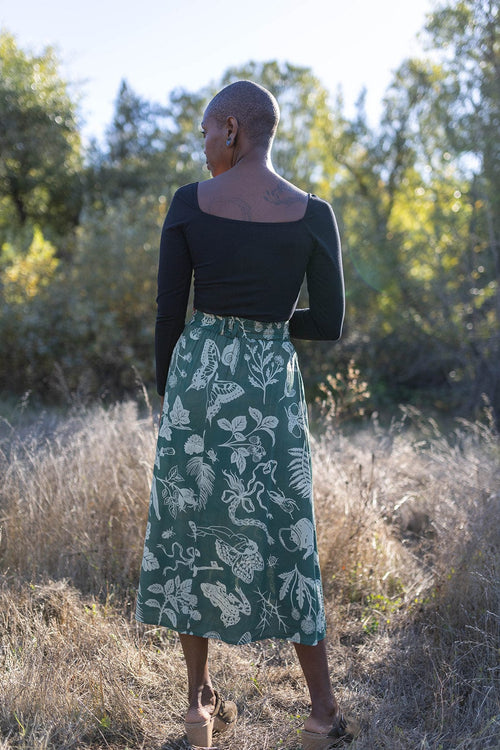 Field Day Top Camille Top in Black Cotton Knit