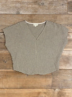 Field Day Top Dolman Top in Black & Oat Cotton Gingham