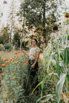 Field Day Top Dolman Top in Marigold Linen