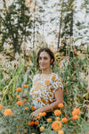 Field Day Top Dolman Top in Marigold Linen