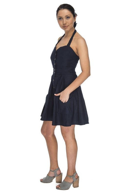 Field Day Dress Bedding Dress in Navy