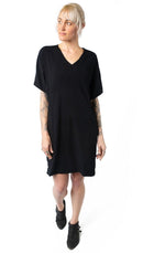 Field Day Dress Cocoon Dress in Black Crepe