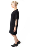 Field Day Dress Cocoon Dress in Black Crepe