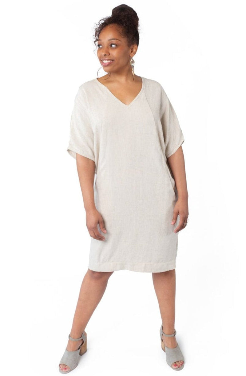 Field Day Dress Cocoon Dress in Oat Linen