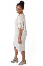 Field Day Dress Cocoon Dress in Oat Linen