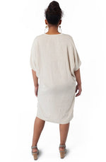 Field Day Dress Cocoon Dress in Oat Linen