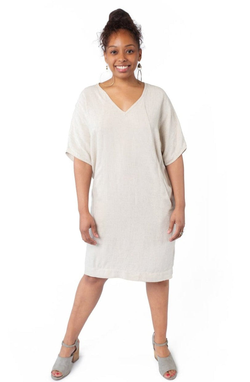 Field Day Dress Cocoon Dress in Oat Linen