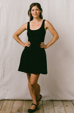 Field Day Dress Delana Dress in Black Linen