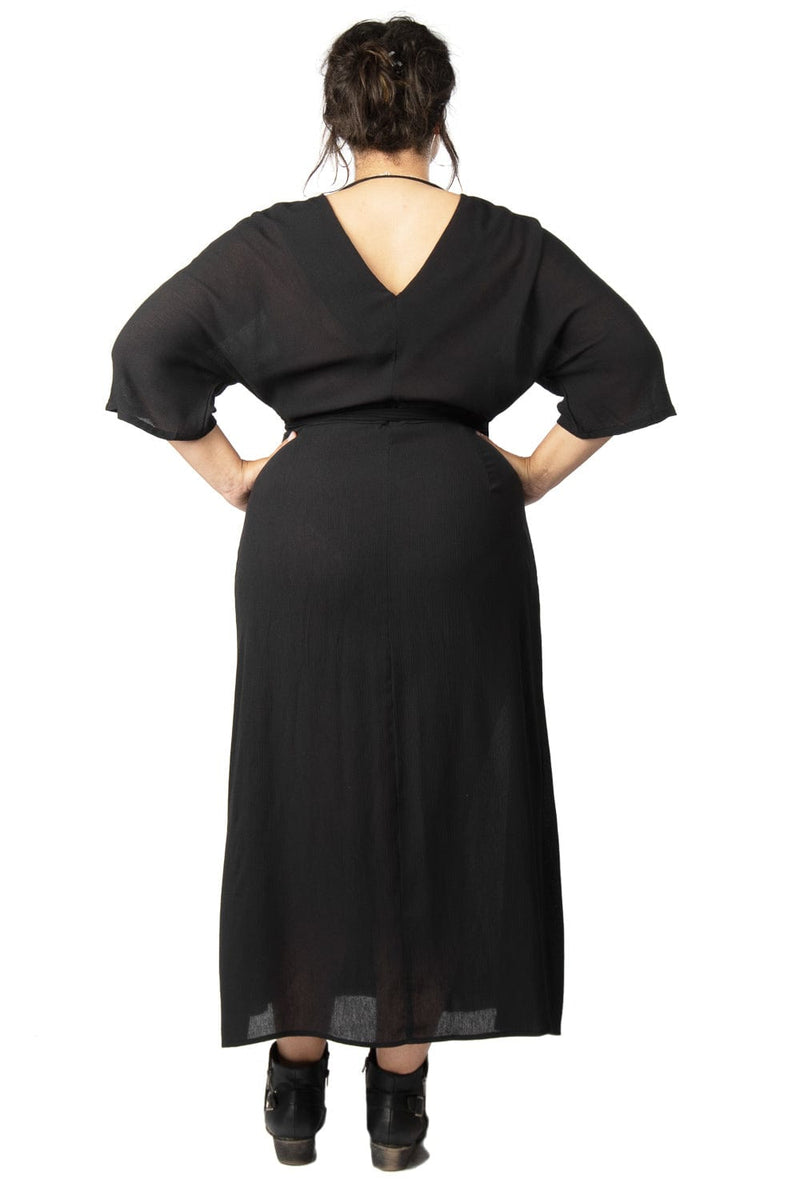 Field Day Dress Diana Dress in Black Crepe