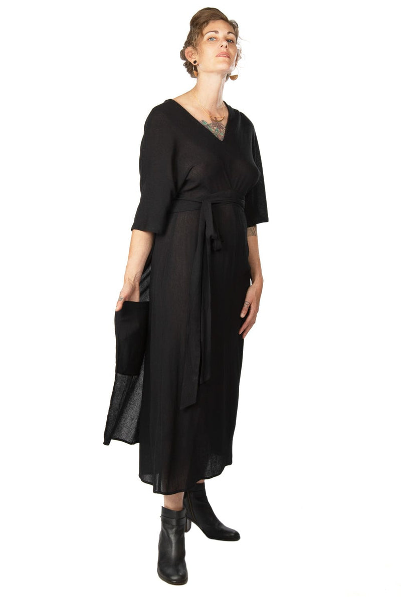 Field Day Dress Diana Dress in Black Crepe