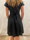 Field Day Dress Dolman Dress in Black Linen