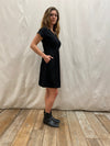 Field Day Dress Dolman Dress in Black Linen