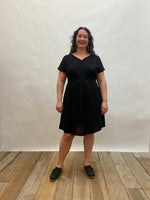 Field Day Dress Dolman Dress in Black Linen